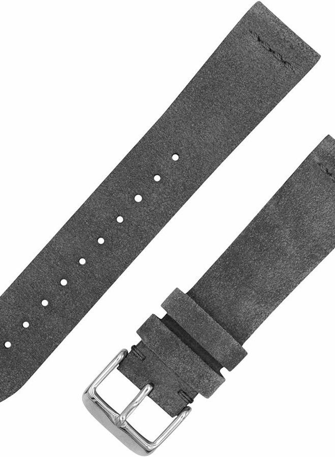Benchmark Basics Slate Grey 20mm Suede Watch Strap - Vintage Leather Watch Band for Men & Women - Compatible with Regular & Smart Watches - Image 2