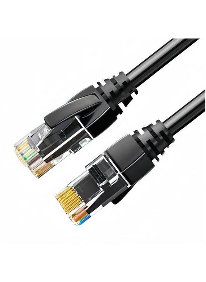 Generic Six Kinds Of Gigabit Network Cable Cat6e Waterproof With Crystal Head Home Finished Jumper 0.5-50 Meters-Color:Black-Line Length:20m  - Image 1