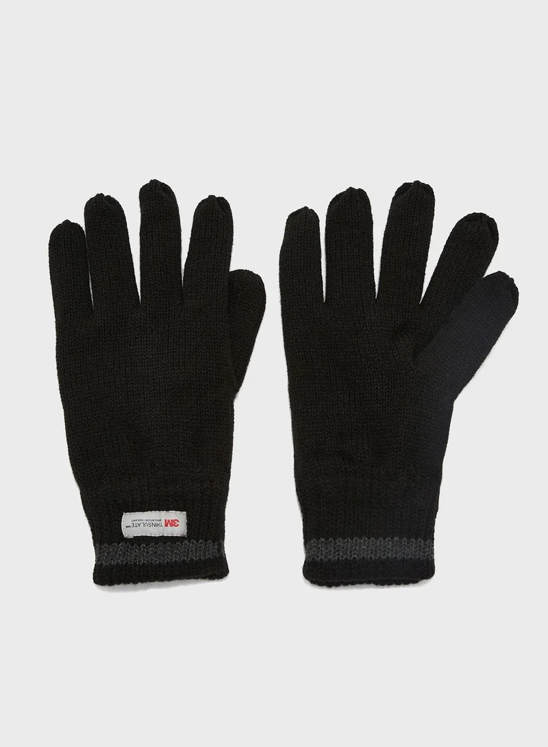 Robert Wood Fleece Lined KnittedThinsulate Winter Gloves