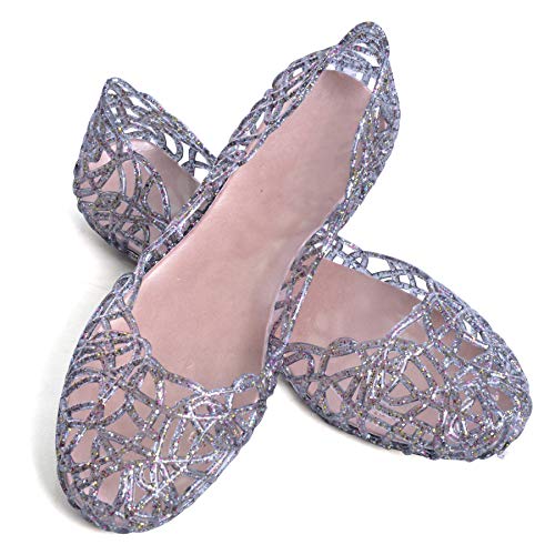 Dear Time Women Flat Heel Slip on Summer Beach Jelly Shoes Coffee US 7.5 - Image 4