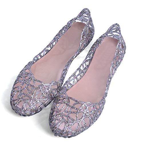 Dear Time Women Flat Heel Slip on Summer Beach Jelly Shoes Coffee US 7.5 - Image 2