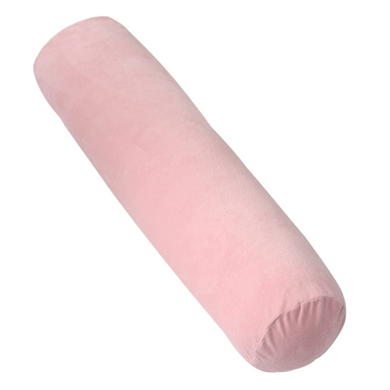 1 MIDDLE ONE Body Pillow Bolster Pillow with Removable Velour Cover Long Round Roll Cylinder Pillow for Bed 35 x 787 Pink