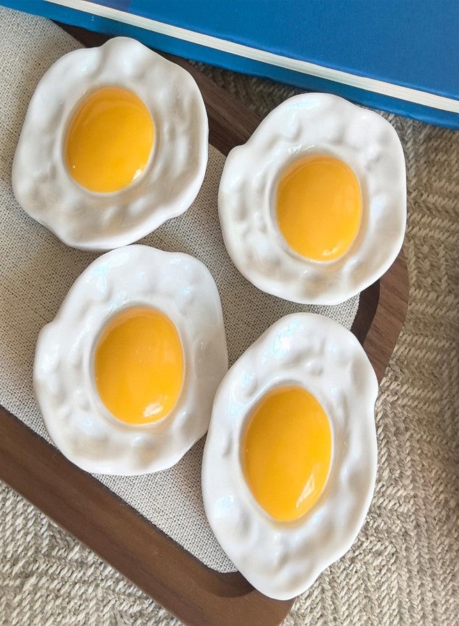 Ynxee 4 Pcs Cute Poached Egg Hair Clips Egg Yolk Barrettes Non-Slip Hairpins for Women and Girls Small Hair Accessories - Image 3