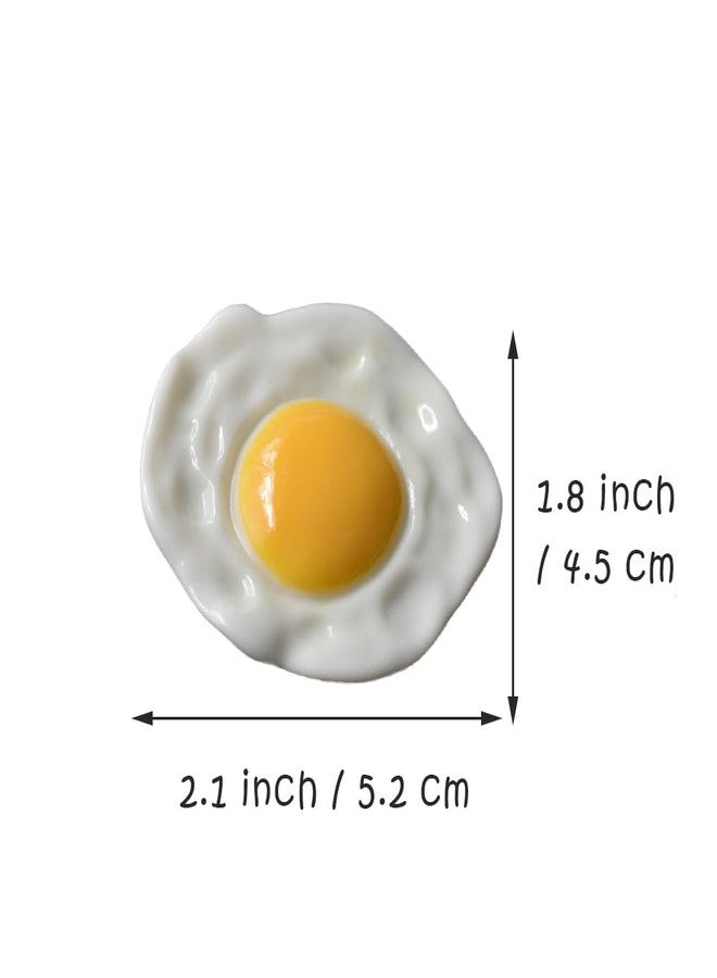 Ynxee 4 Pcs Cute Poached Egg Hair Clips Egg Yolk Barrettes Non-Slip Hairpins for Women and Girls Small Hair Accessories - Image 2