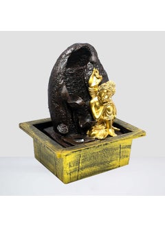 SPLICE SPLICE Resin Buddha Water Fountain with LED Lights Decorative Showpiece for Home and Office  - Image 3