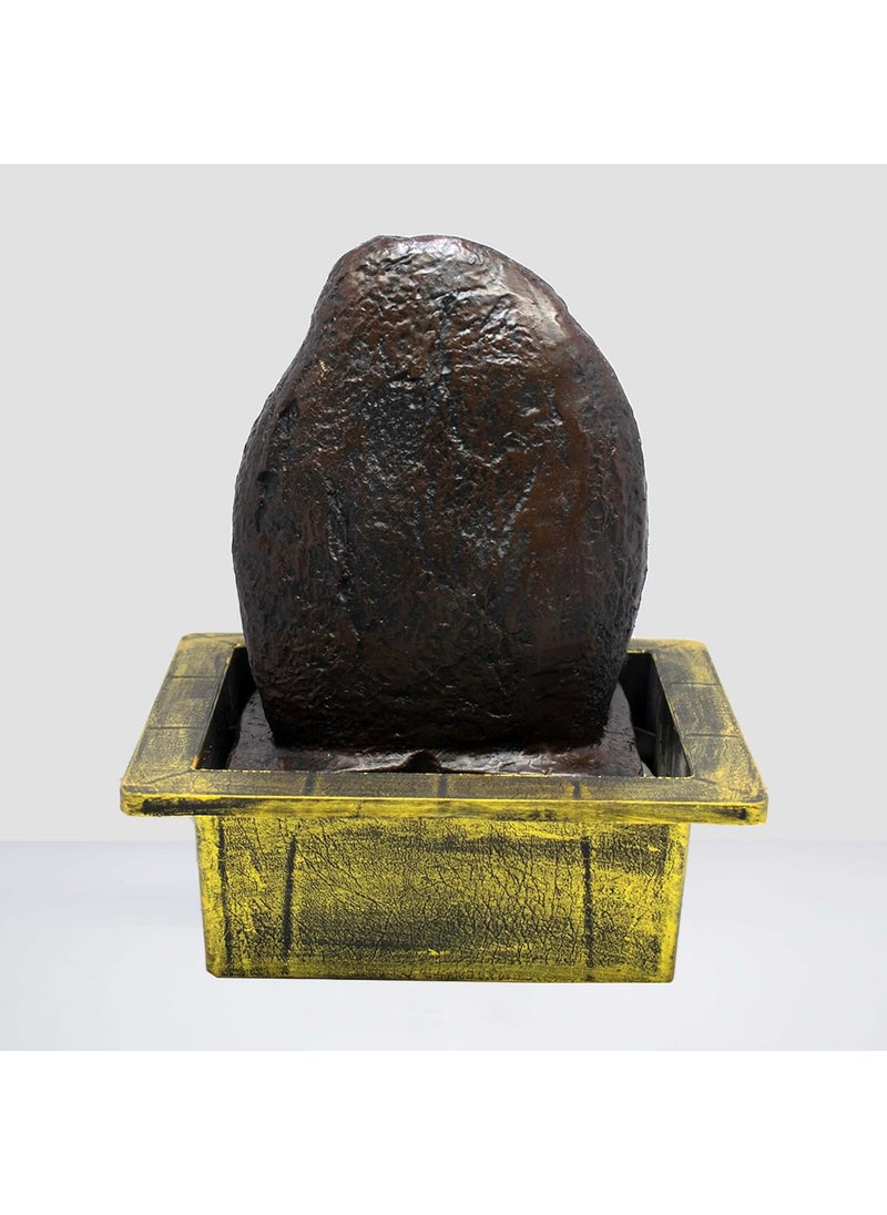 SPLICE SPLICE Resin Buddha Water Fountain with LED Lights Decorative Showpiece for Home and Office  - Image 5