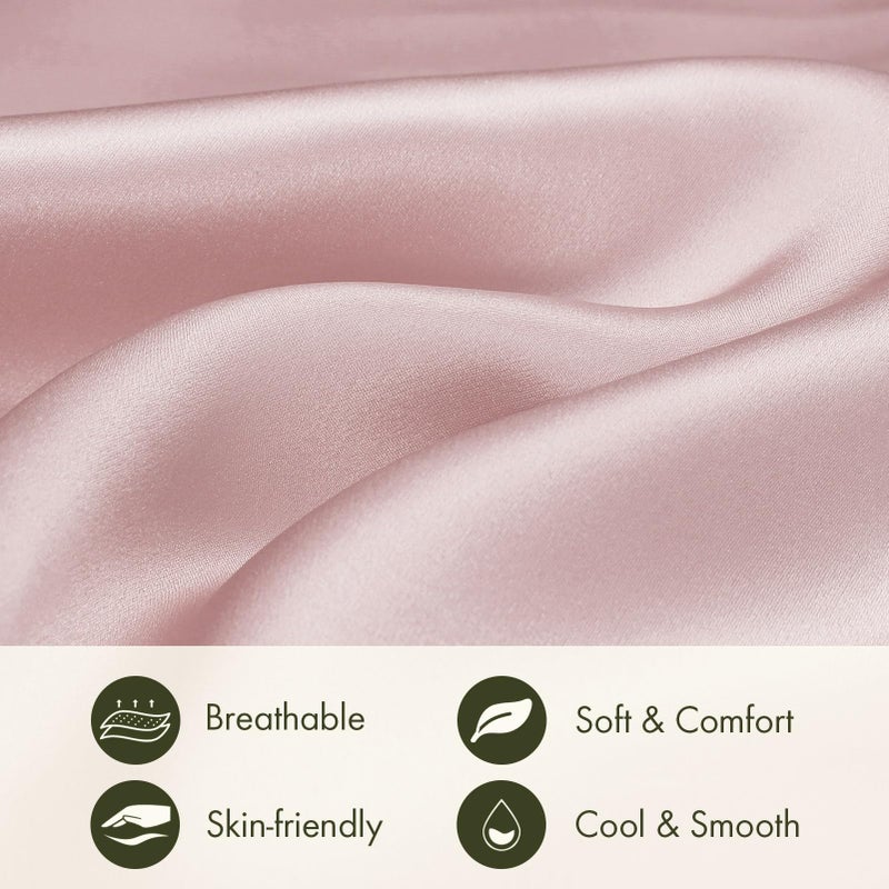 LilySilk غطاء وسادة من الحرير الطبيعي من LILYSILK للشعر والبشرة مع جانب قطن قياسي 20x26 بوصة وردي فاتح 1 قطعة 19 موم - Image 5