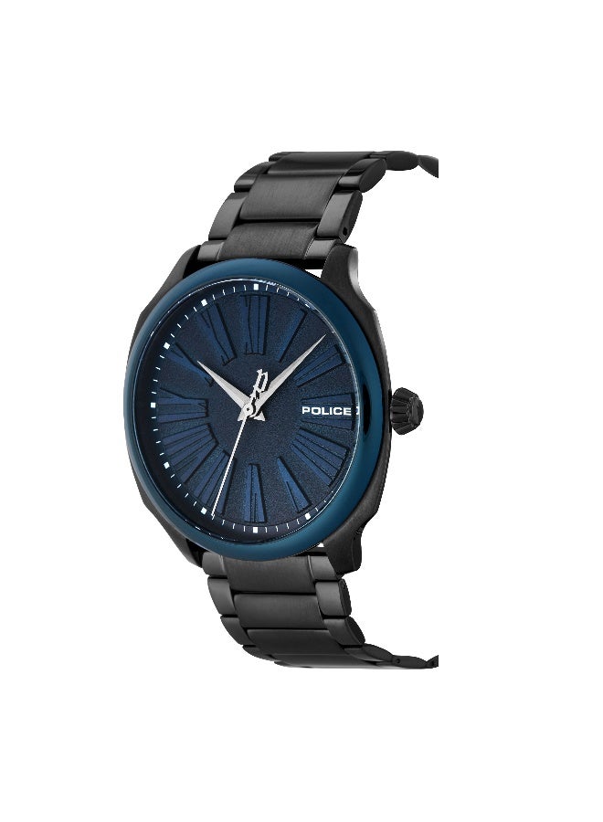 POLICE Men Baxley Black Stainless Steel Bracelet Analog Watch for Men, 43mm - Image 2