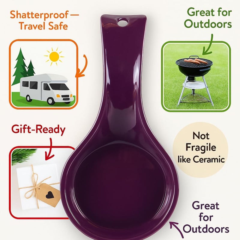 Reston Lloyd Calypso Basics Spoon Rest in Vibrant Red - Image 1