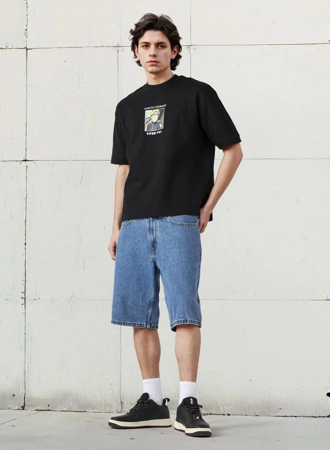 SP Characters Naruto Print T-shirt