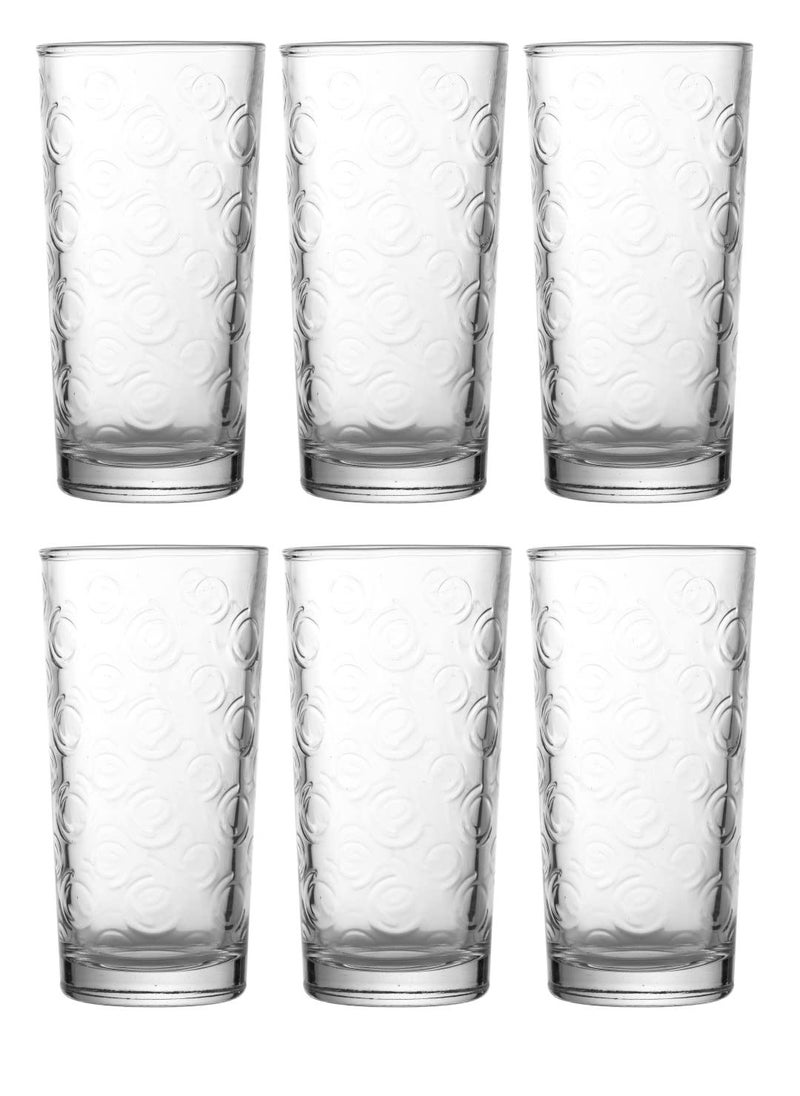 smart serve Smartserve Spiral Luxe Tall Water Juice Glass Set 250ml Set of 6 Elegant CrystalClear Glassware for Home Fine Dining Entertaining Modern Durable Dishwasher Safe Tumblers Gift Set  - Image 5