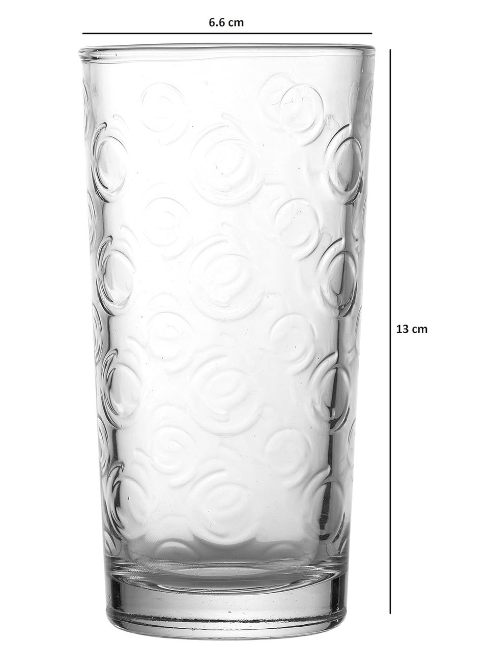 smart serve Smartserve Spiral Luxe Tall Water Juice Glass Set 250ml Set of 6 Elegant CrystalClear Glassware for Home Fine Dining Entertaining Modern Durable Dishwasher Safe Tumblers Gift Set  - Image 3