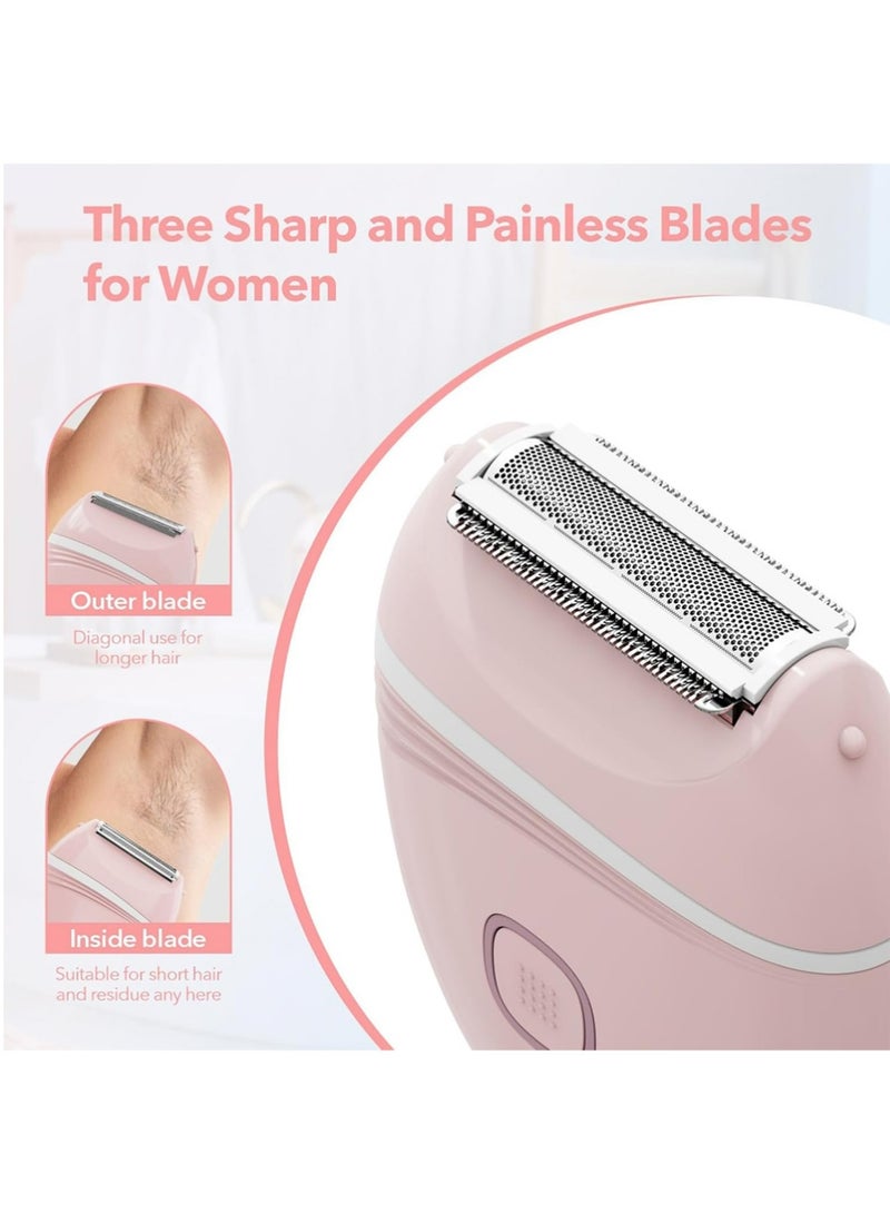 بولوز ماكينة حلاقة كهربائية للنساء، ماكينة حلاقة كهربائية قابلة لإعادة الشحن للاستخدام الرطب والجاف للنساء، ماكينة حلاقة شعر الجسم للبيكيني والإبطين والساقين والذراعين والجسم والوجه والمناطق الحساسة - Image 3
