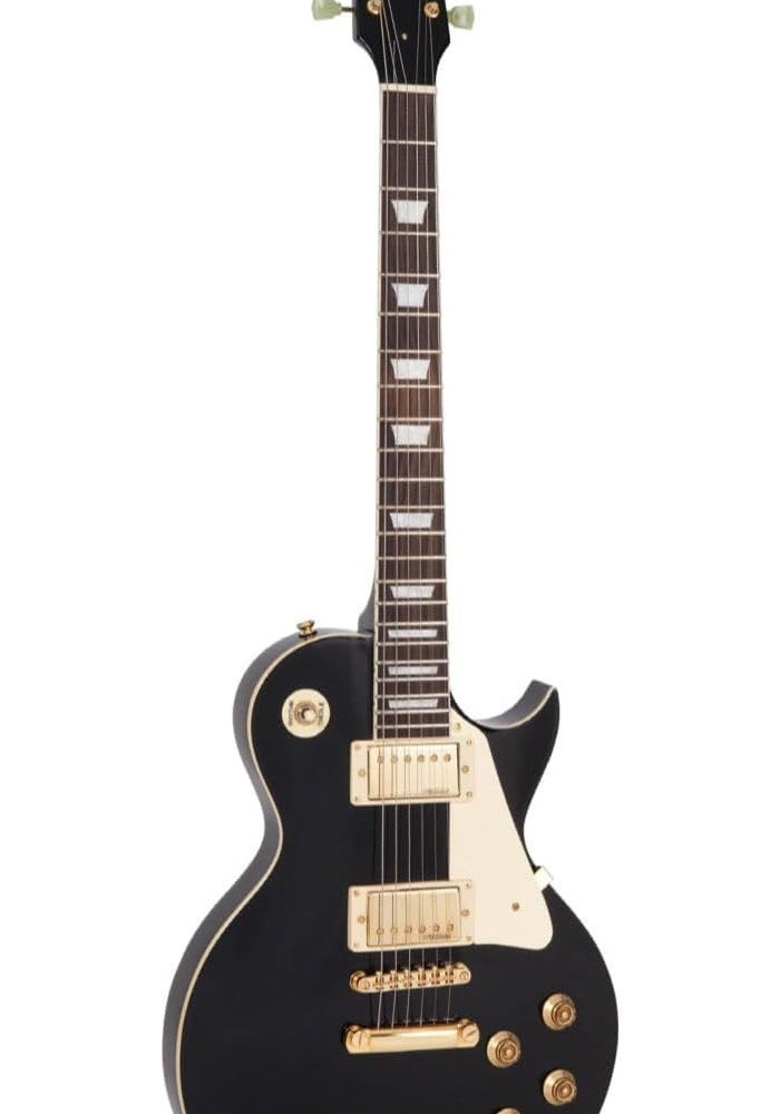 vintage جيتار كهربائي فينتاج V100 - أسود لامع - Image 2