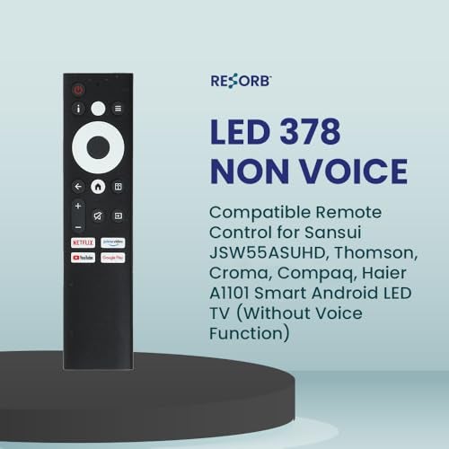 RESORB LED 378 Non Voice Compatible Remote Control for Sansui JSW55ASUHD, Thomson, Croma, Compaq, Haier A1101 Smart TV Remote (Without Voice Function),(Please Match The Image with Your Old Remote) - Image 3