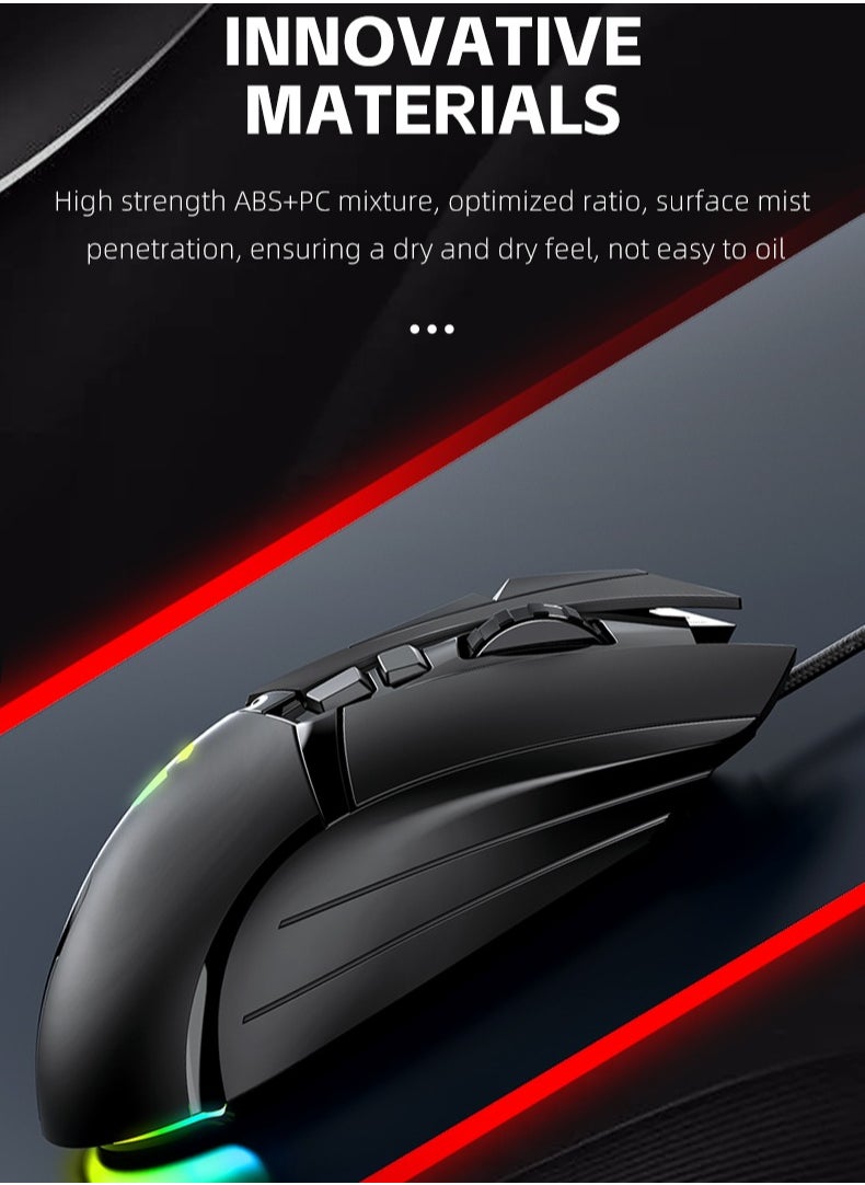 Mic-O-Mic - High Performance Wired Gaming Mouse, 25K Sensor, 12400 DPI, RGB, Dual Mode Gaming Mice For Laptop, Mac, PC etc - Winner's choice only for true gamers - Image 1