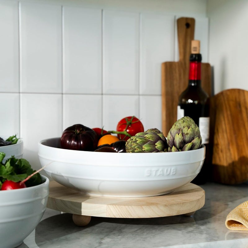 STAUB Stoneware Ramekins Ceramic 115inch Shallow Serving BowlWhite - Image 2