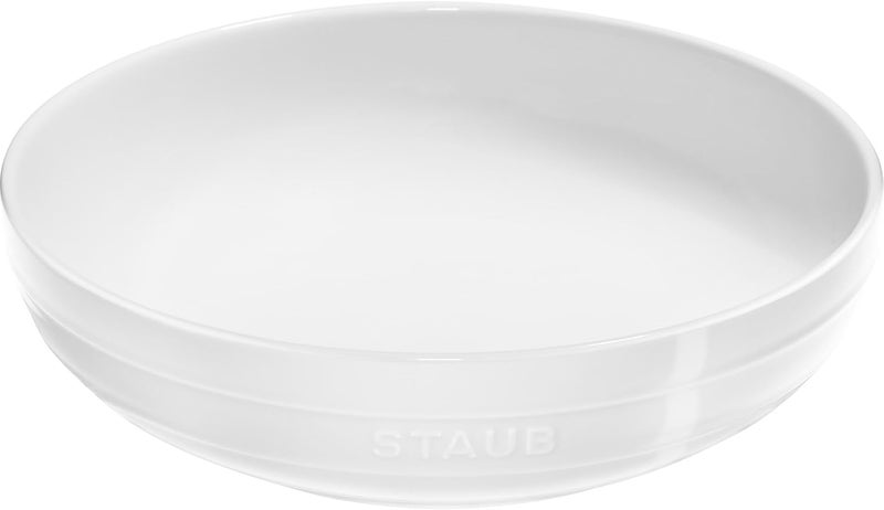 STAUB Stoneware Ramekins Ceramic 115inch Shallow Serving BowlWhite - Image 1