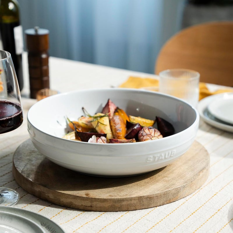 STAUB Stoneware Ramekins Ceramic 115inch Shallow Serving BowlWhite - Image 3