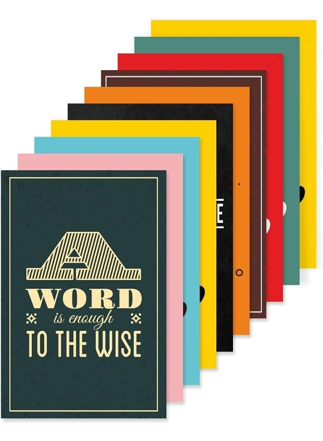 Paper Plane Design Inspirational Quotes Wall Poster (Set of 10, 12 x 18 Inch) - Image 1