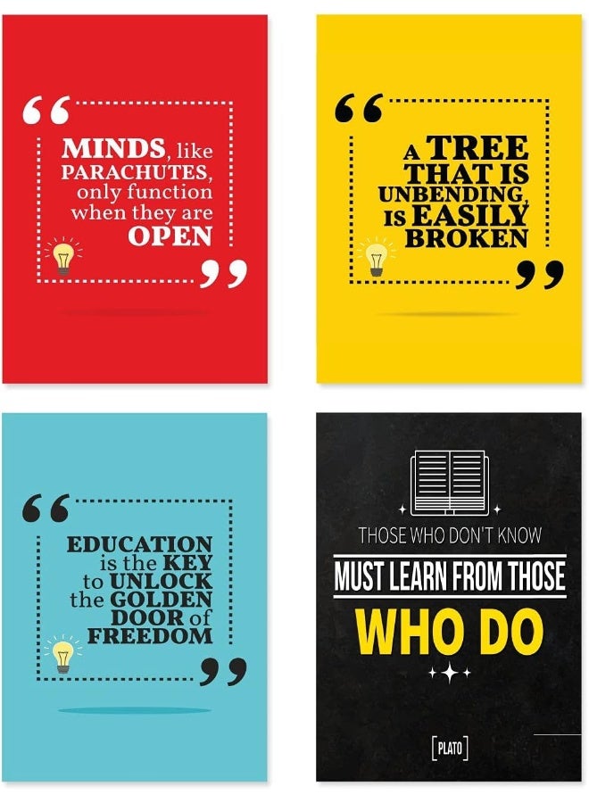 Paper Plane Design Inspirational Quotes Wall Poster (Set of 10, 12 x 18 Inch) - Image 3