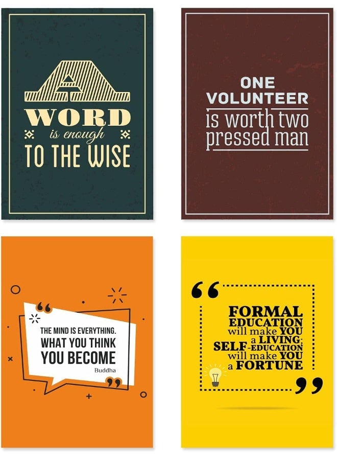 Paper Plane Design Inspirational Quotes Wall Poster (Set of 10, 12 x 18 Inch) - Image 2