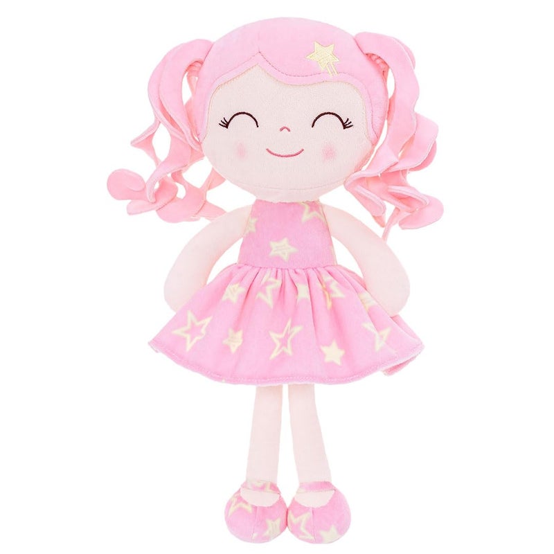 جلوفيليا Gloveleya Baby Dolls Soft Snuggly First Baby Girl Gifts Soft Doll for Girls with Star Pink Dress 12inches Galaxy Series - Image 5
