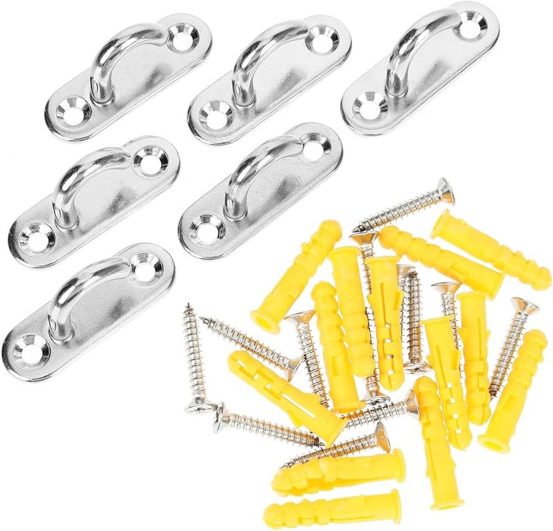 6Pcs Stainless Steel Heavy Duty Ceiling Hooks For Hanging Plants Hammocks - Image 1