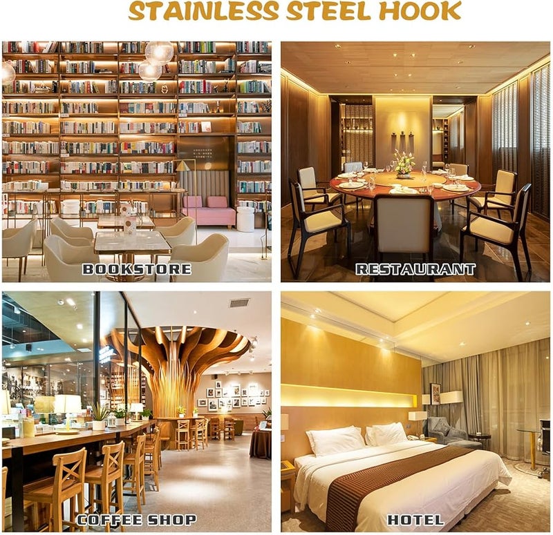 6Pcs Stainless Steel Heavy Duty Ceiling Hooks For Hanging Plants Hammocks - Image 5