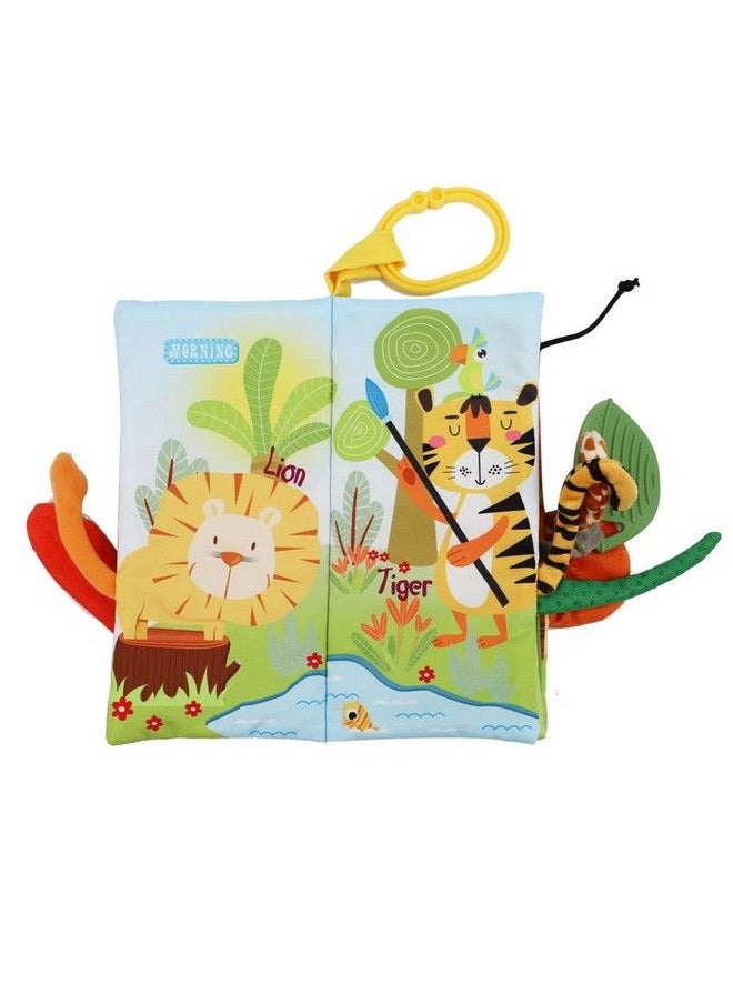 Bebe Mondo - Soft Baby Book Crinkle Cloth Books Jungle Toy, Soft Activity Baby Books Early Education Toys For Babies Infants Toddler Baby Boy Girl Baby Toys,Animal Tails Toy Gifts Baby Books 06 12 Months &Up - Image 1