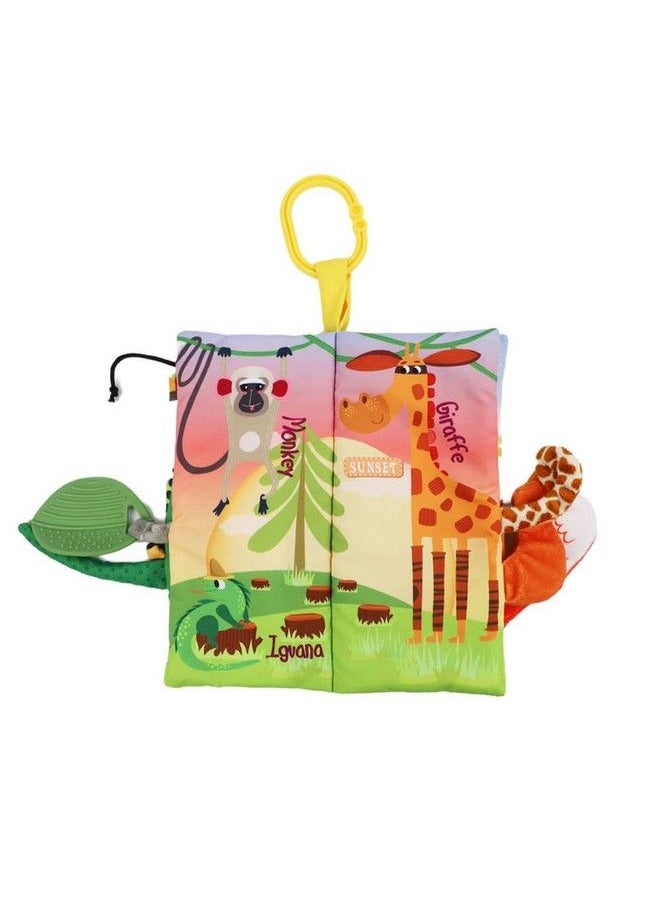 Bebe Mondo - Soft Baby Book Crinkle Cloth Books Jungle Toy, Soft Activity Baby Books Early Education Toys For Babies Infants Toddler Baby Boy Girl Baby Toys,Animal Tails Toy Gifts Baby Books 06 12 Months &Up - Image 1