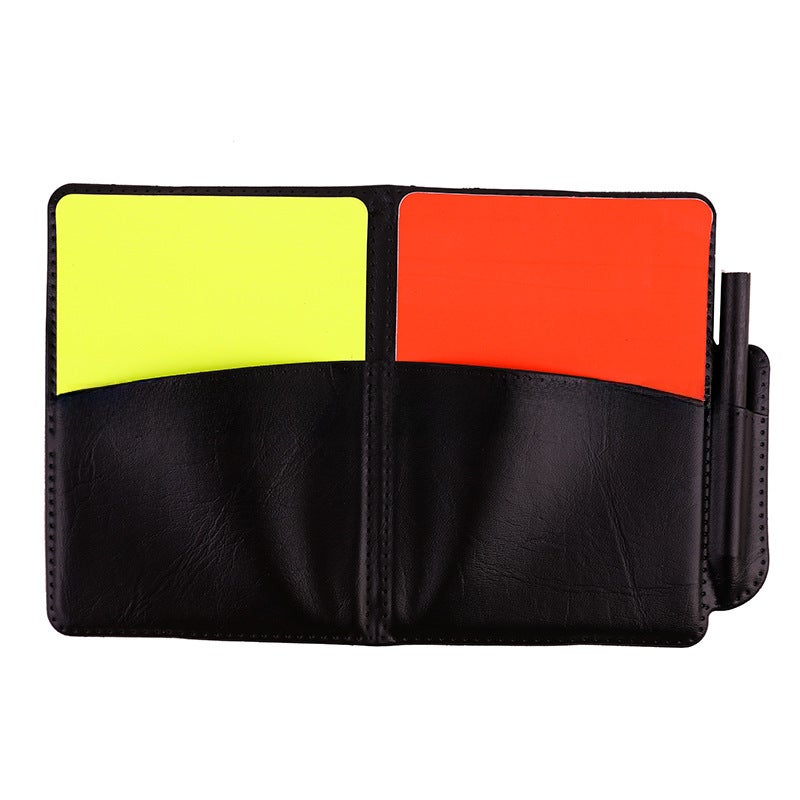 Generic Soccer Referee Red Yellow Card Case with PenRed card + yellow card (holster + Pen + recording paper) Red card + yellow card (holster + Pen + recording paper)