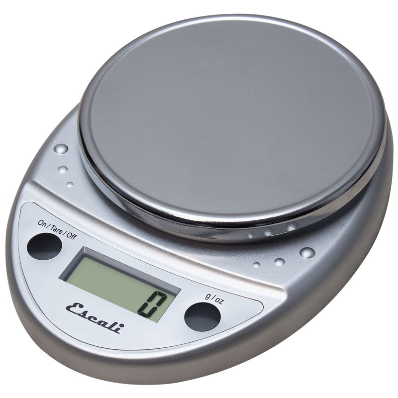 Escali Primo Digital Food Scale Multi-Functional Kitchen Scale and Baking Scale for Precise Weight Measuring and Portion Control, 8.5 x 6 x 1.5 inches, Chrome - Image 1
