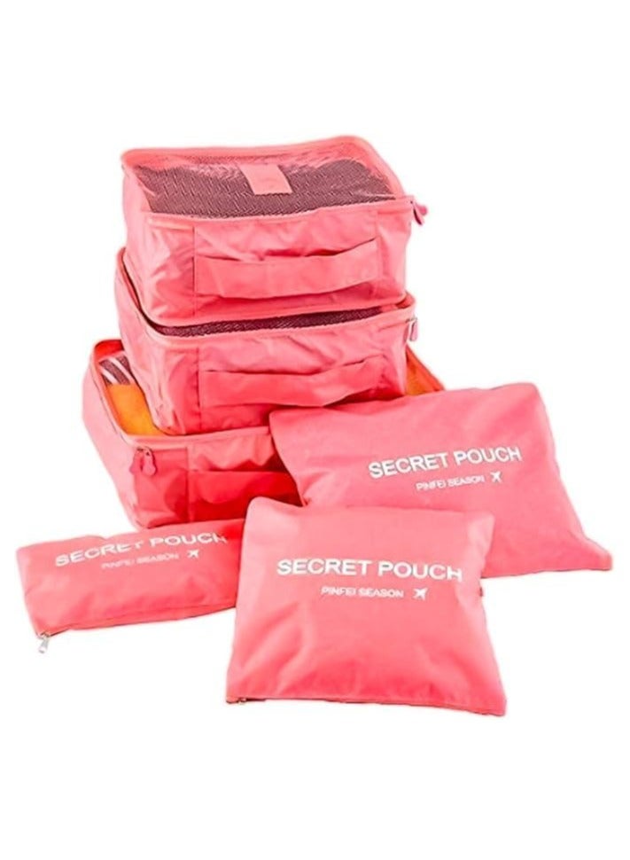 6 Pieces Travel Bag Set Multifunctional Travel Storage Bags Clothes Sorting Bag with Travel Packing Bags Organizer Pouch for Suitcases and Shoes Bags - Image 1
