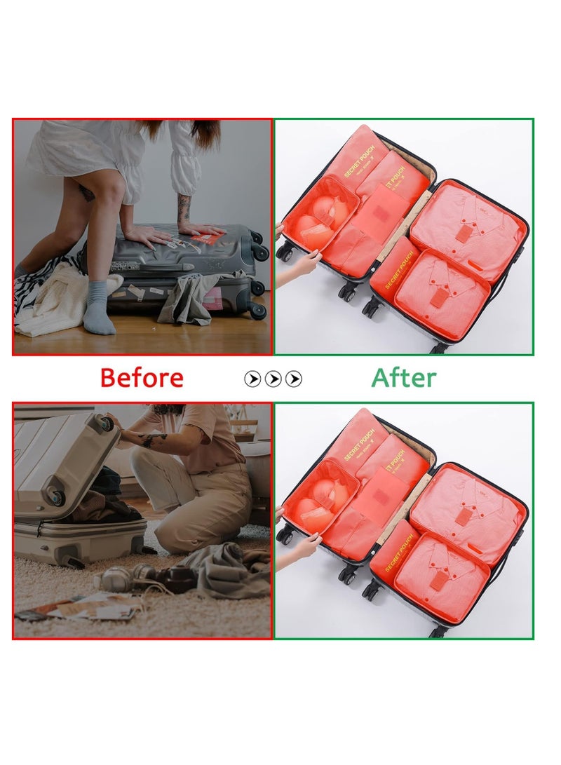 6 Pieces Travel Bag Set Multifunctional Travel Storage Bags Clothes Sorting Bag with Travel Packing Bags Organizer Pouch for Suitcases and Shoes Bags - Image 2