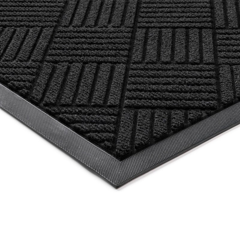 100pointONE Front Door Mat, Heavy Duty Indoor Outdoor Doormat, 48" x 36" Low Profile Outdoor Mats for Home Entrance, Stain and Fade Resistant Welcome Mat Ideal for High Traffic Area, Diamond Black - Image 1