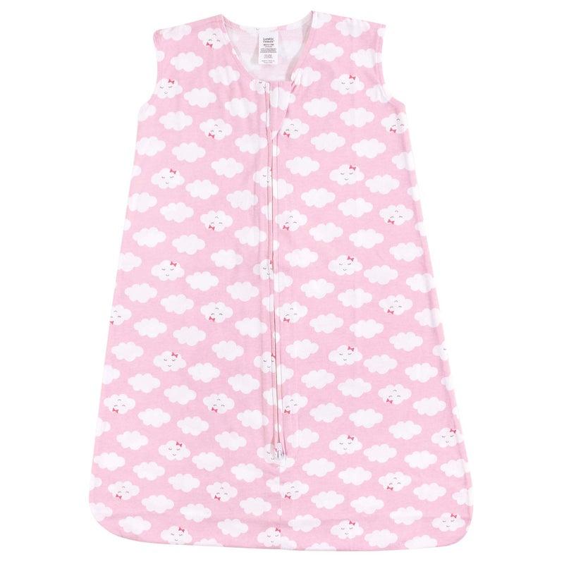 Luvable Friends Luvable Friends Unisex Baby Sleeveless Jersey Cotton Sleeping Bag Sack Blanket Girl Clouds Jersey 1218 Months