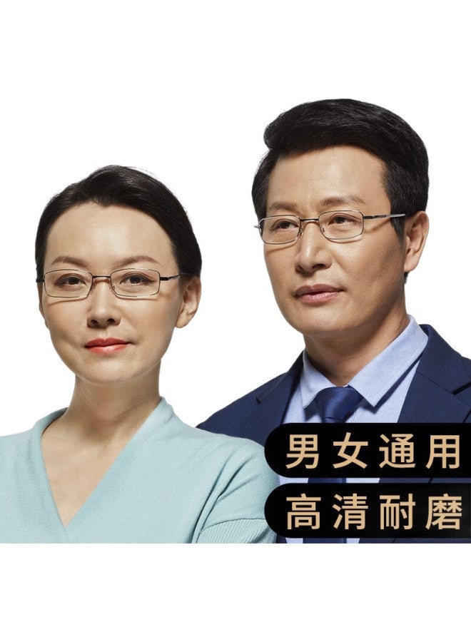 Sunset Red Men'S High Definition Anti-Blue Light Full Frame Durable And Stylish High-End Reading Glasses E9106 Gold 250 Degrees - Image 2