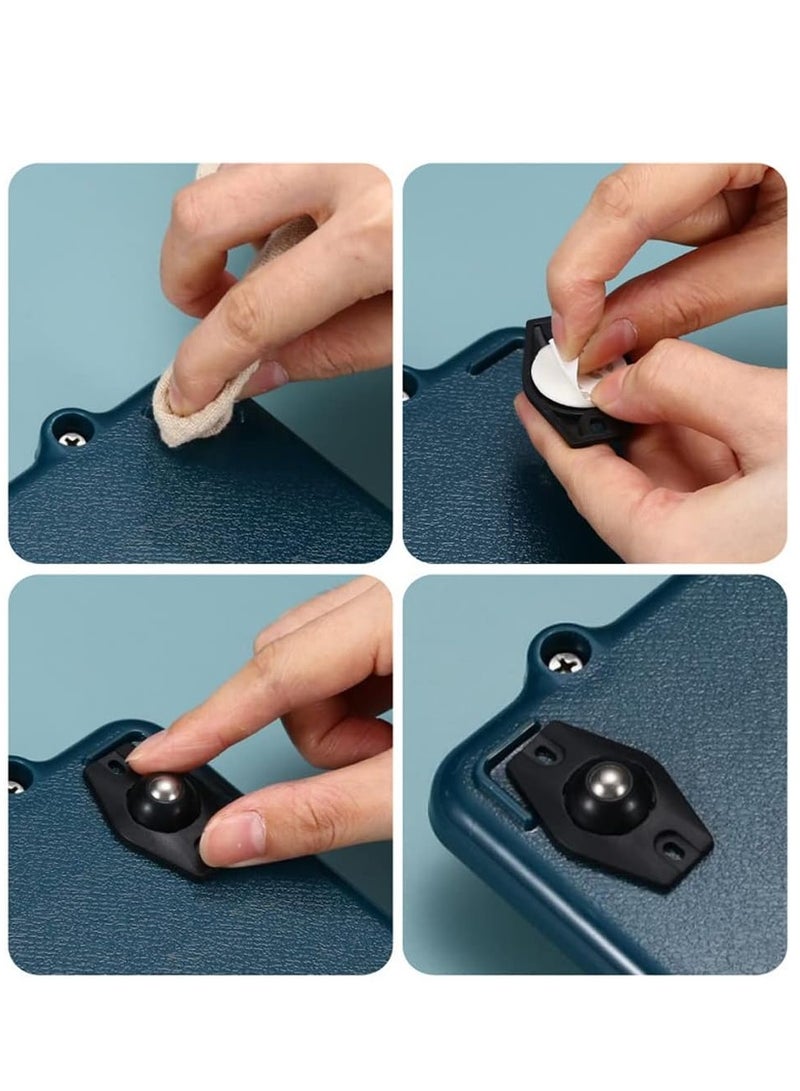 20 PCS Universal Adhesive Swivel Pulley Castors Wheels for Trash Cans Storage Boxes Small Furniture - Image 5