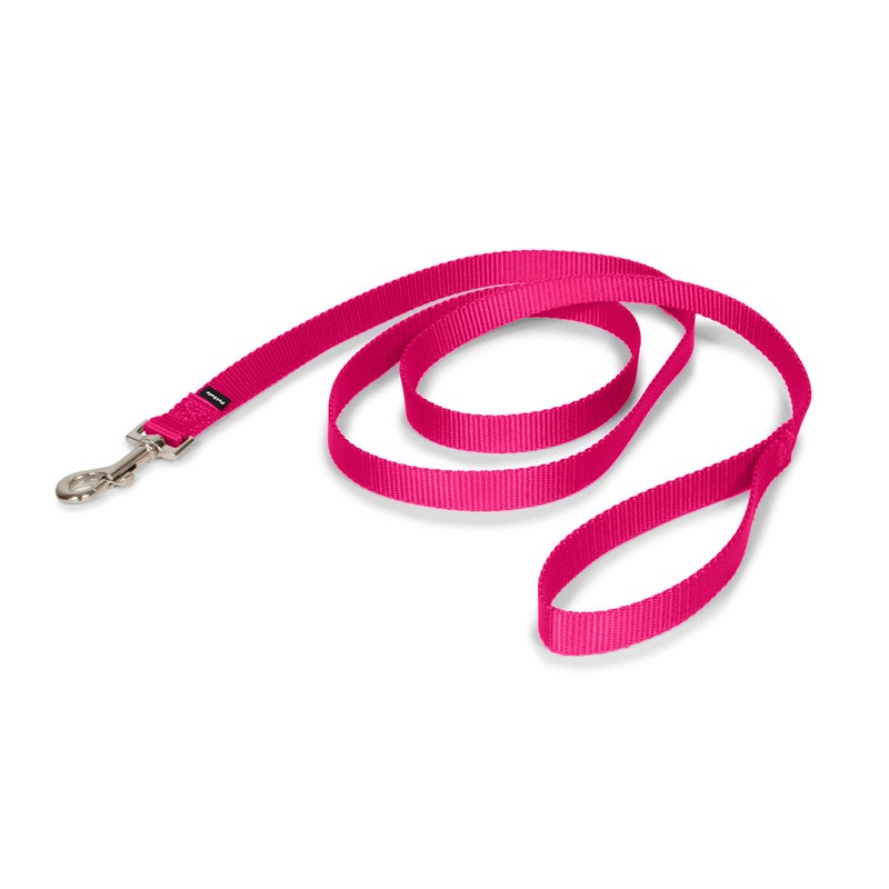 PetSafe Nylon Leash - Helps Maintain Secure Connection on Walks - Durable Pet Leash with Easy Clip - 3/4 in. x 6 ft. - Raspberry - Image 1