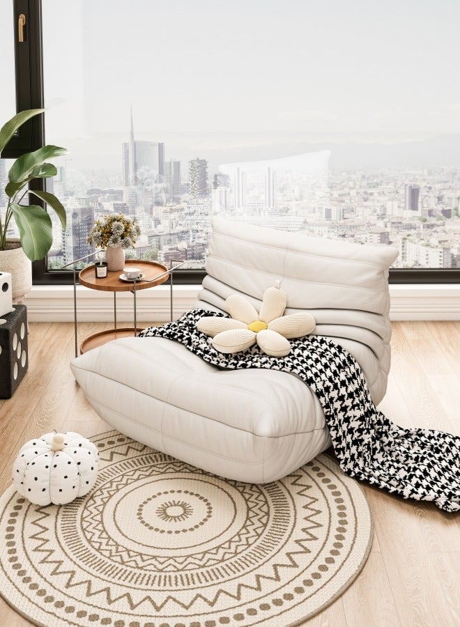 الأمويلات كرسي أريكة فردي، أريكة أرضية، كرسي أريكة كسول من الألياف الدقيقة لغرفة المعيشة، كرسي استرخاء كرسي مميز، كرسي فردي عالي المرونة مملوء بإسفنج لغرفة النوم والمكتب وغرفة الانتظار - Image 3