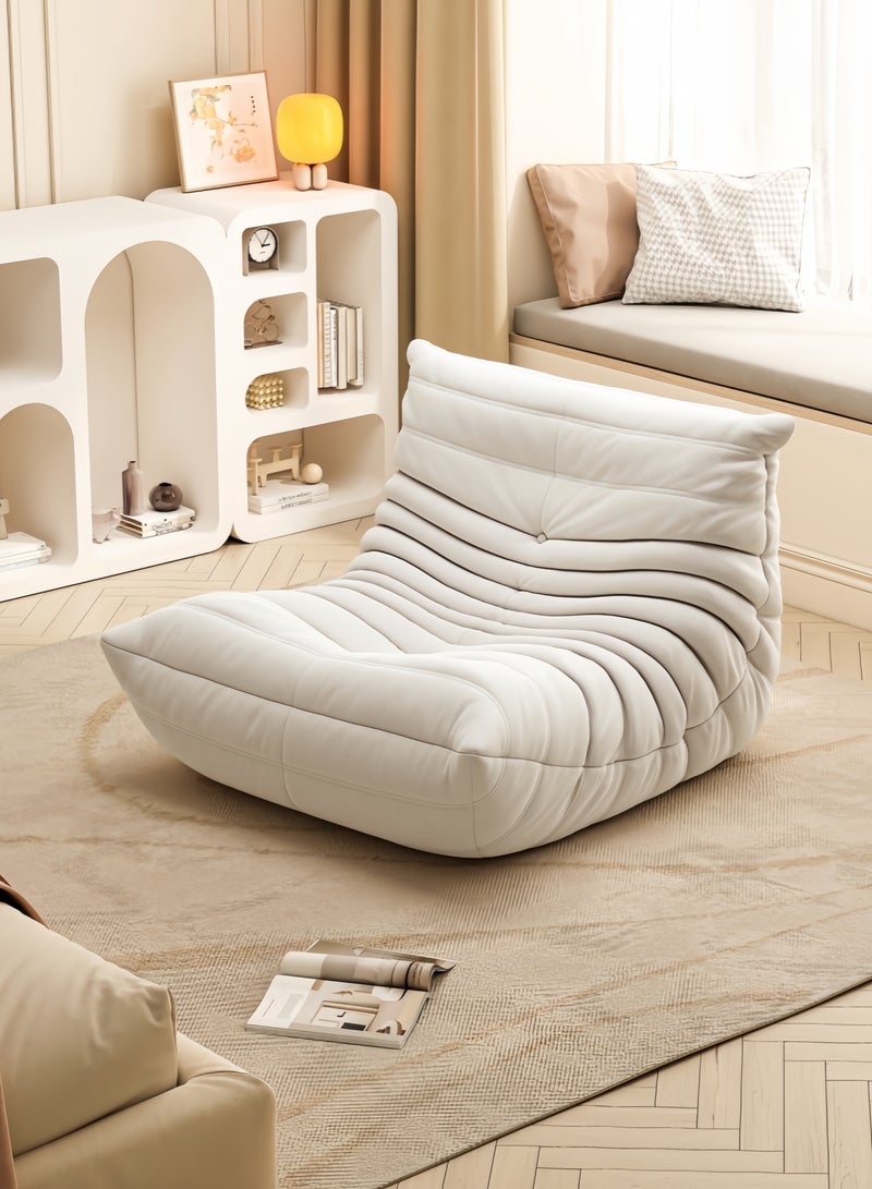 Amoyls Single Sofa Chair, Floor Sofa Couch, Microfiber Lazy Sofa Chair for Living Room Accent Chair, High Resilient Foam-Filled Accent Single Chair for Bedroom,Office,Waiting Room - Image 1