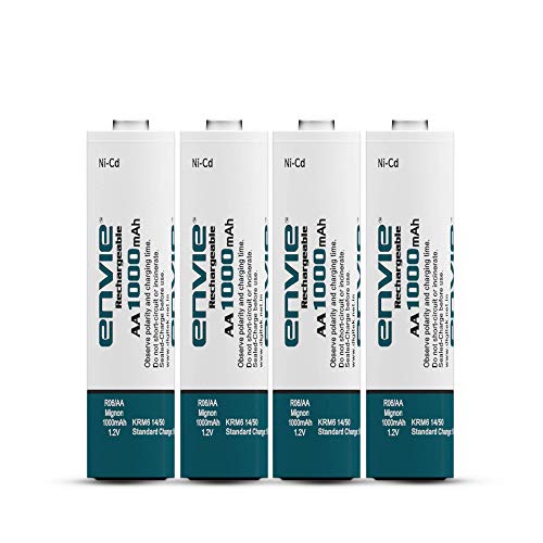ENVIE® (AA10004PLNi-CD) Quick Rechargeable AA 1000mAh Ni-CD Batteries, Low Self Discharge, Rechargeable Upto 500 Times (Pack of 4) - Image 1