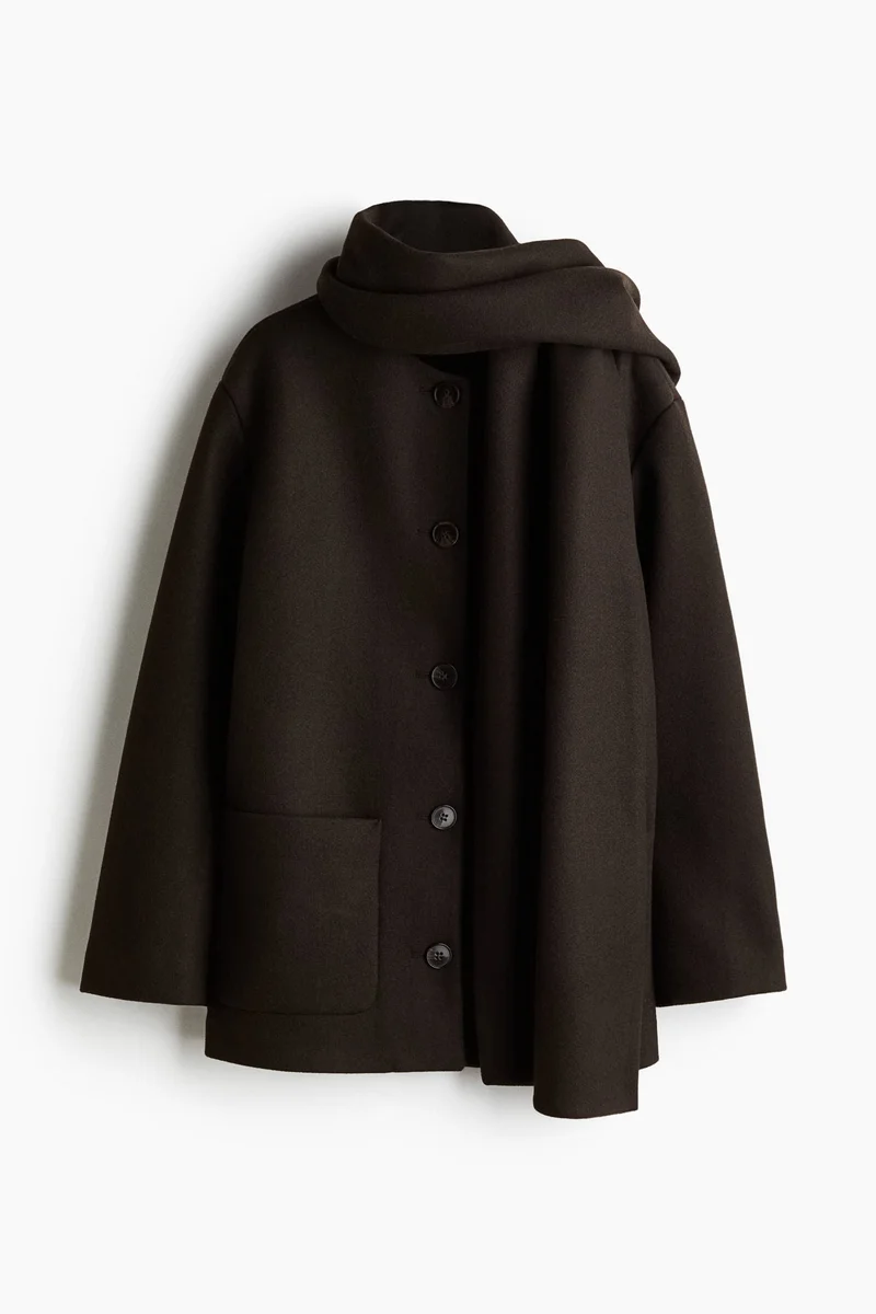 H&M Scarf-detail coat
