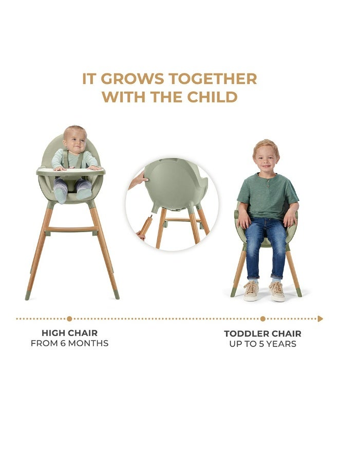 Kinderkraft - 2-in-1 Fini 2 Baby High Chair -Green - Image 3