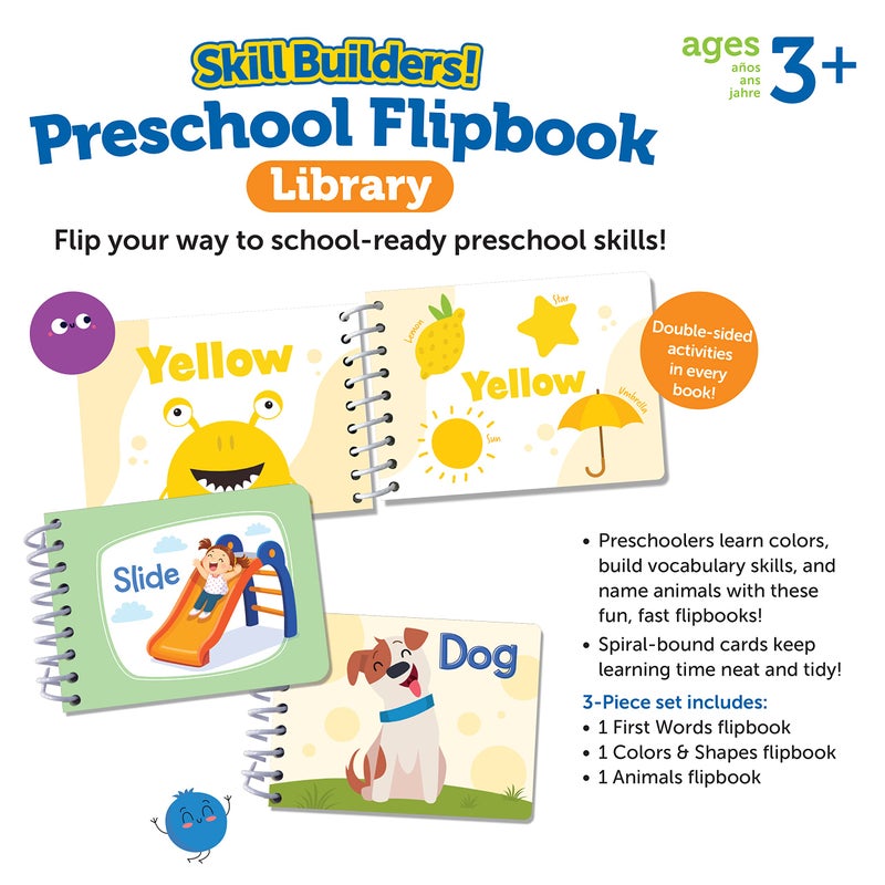 Learning Resources Skill Builders! Toddler Flipbook Library - 3 Pieces, Ages 2+, Educational Toys, Toddler Alphabet Activity Books, Homeschool Supplies - Image 5
