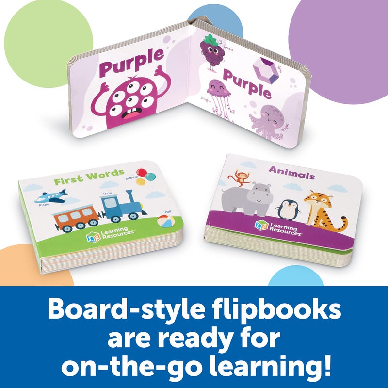 Learning Resources Skill Builders! Toddler Flipbook Library - 3 Pieces, Ages 2+, Educational Toys, Toddler Alphabet Activity Books, Homeschool Supplies - Image 4