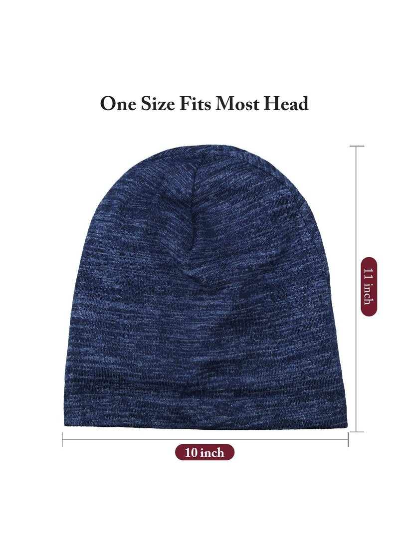 SYOSI 4 Pieces Satin Lined Sleep Cap Slouchy Beanie Hat Night Hair for Women Adjustable Bonnet Curly Sleeping caps-Gifts Ladies Multi-Colored - Image 4