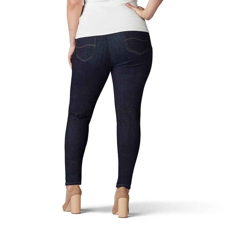 LEE Women's Plus Size Sculpting Slim Fit Skinny Leg Pull On Jean, Slumber, 16 - Image 3