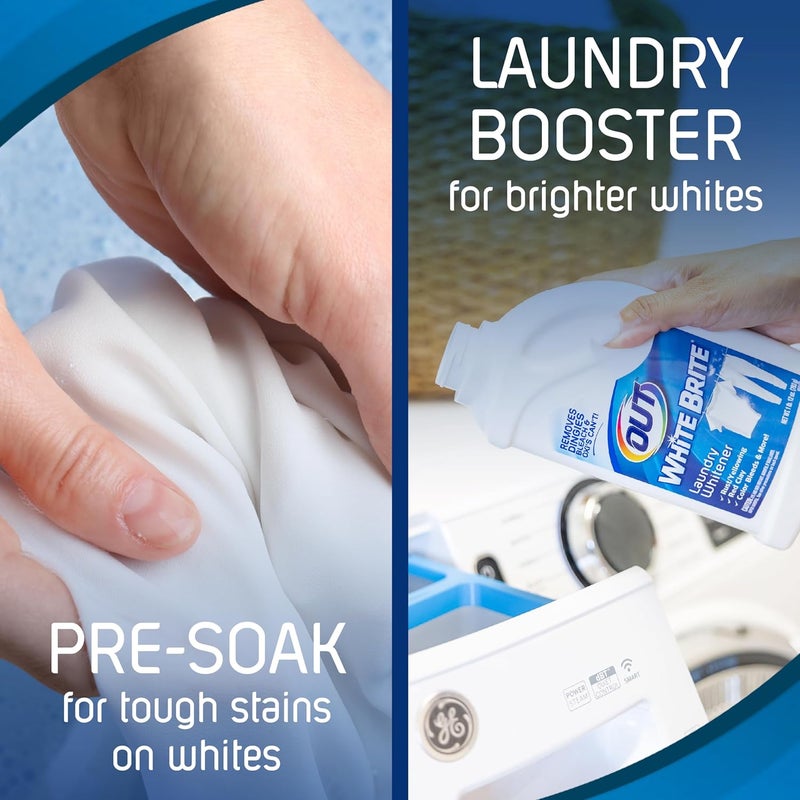 OUT White Brite Laundry Whitener Powder, Stain Remover Detergent Booster for Clothes, Removes Red Clay and Rust Stains on White Clothing and Uniforms, 28 Ounce - Pack of 2 - Image 4